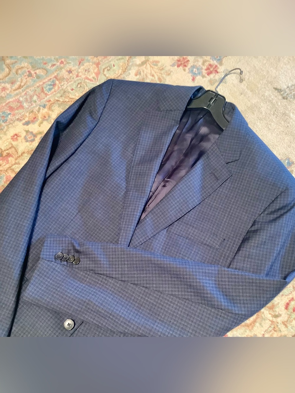 Hugo Boss Navy Windowpane Sport Coat